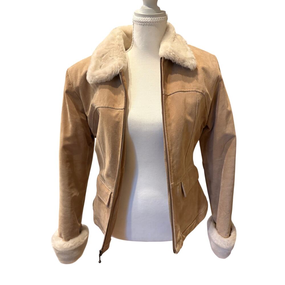 Y2K Wilson's Leather Tan leather bomber jacket XS/S - Picture 3 of 5